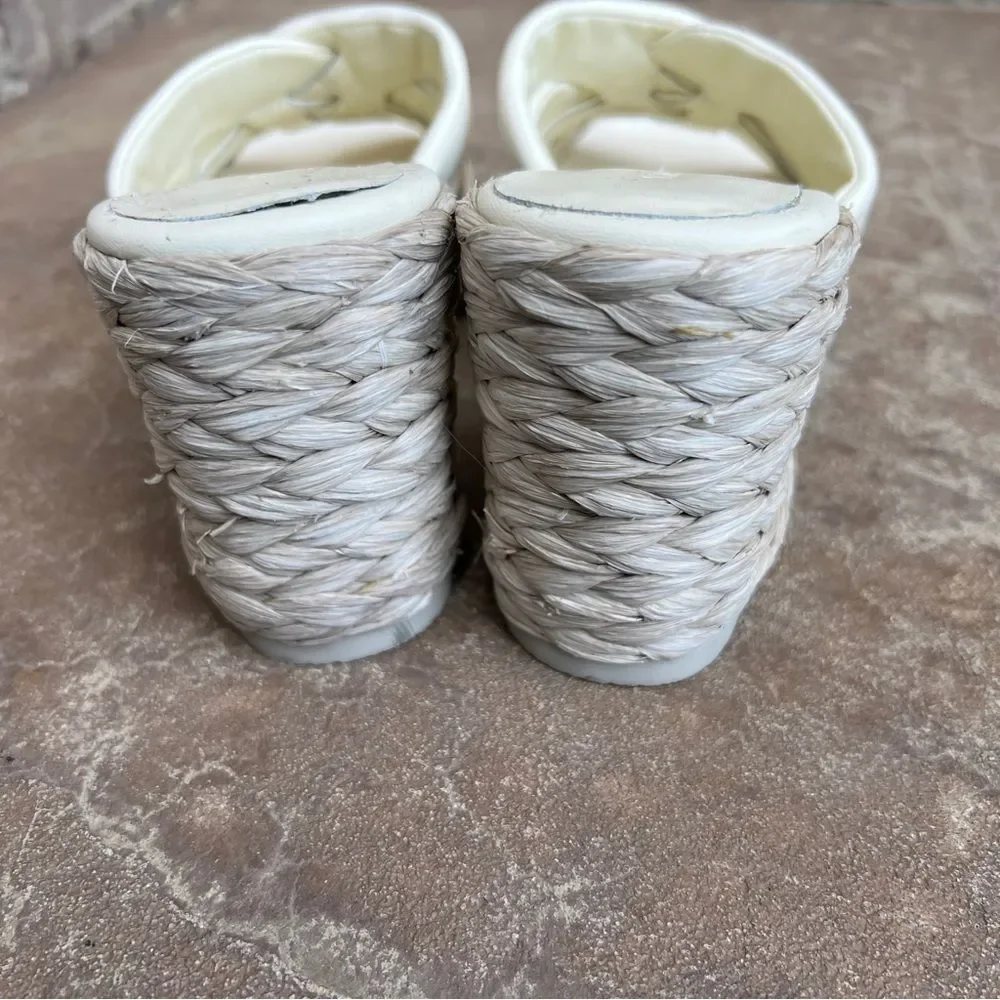 Vince Gillian Mule Sandal White Sz 7.5